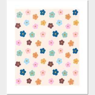Groovy Flowers Pattern Posters and Art